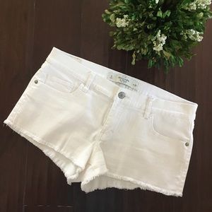 A&F White Denim Shorts